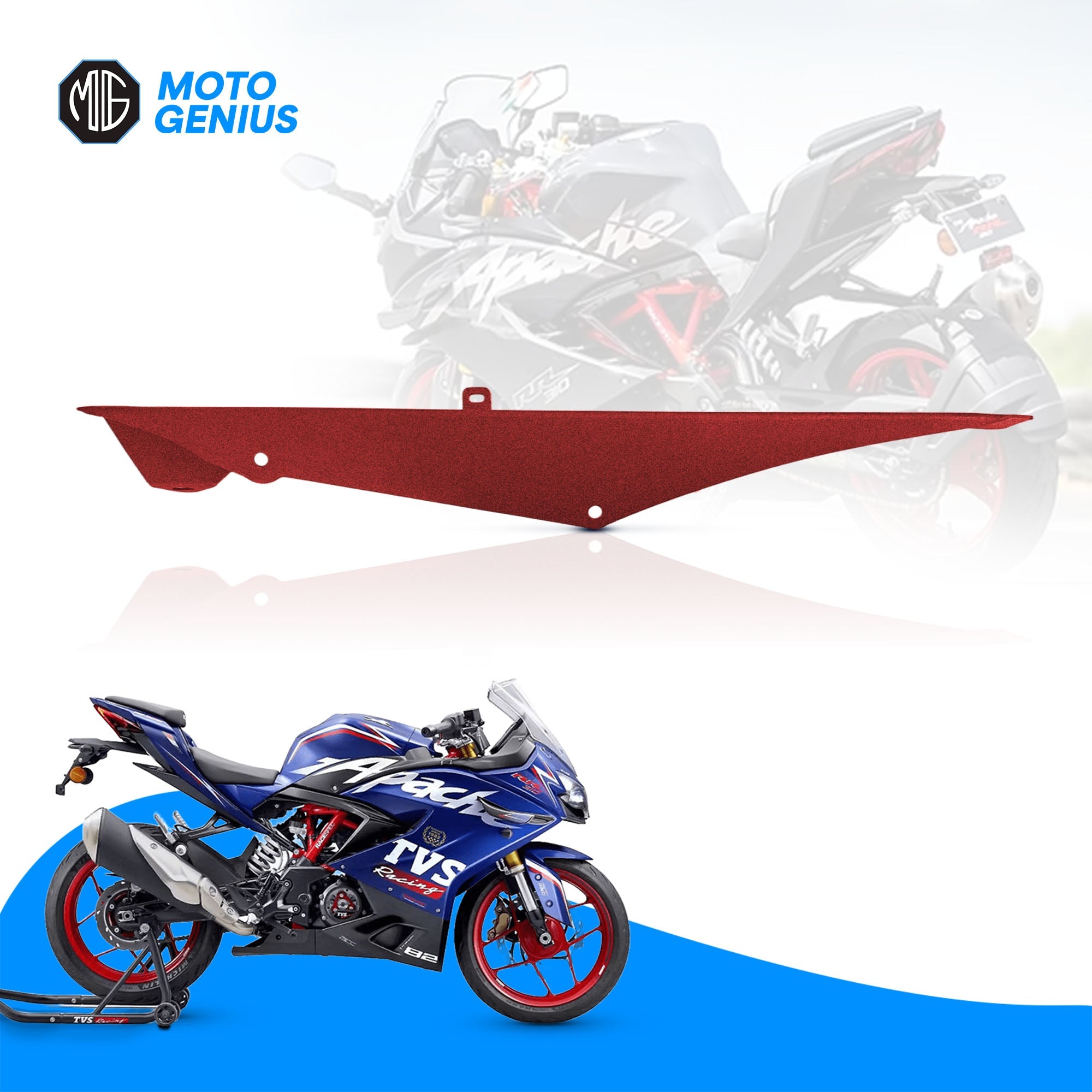RR310 Chain Cover Aluminium | Lightweight & Durable Motorcycle Chain Guard Protector | Compatible with RR 310 | Easy Installation Spare Part (Red)-Red - Moto Genius