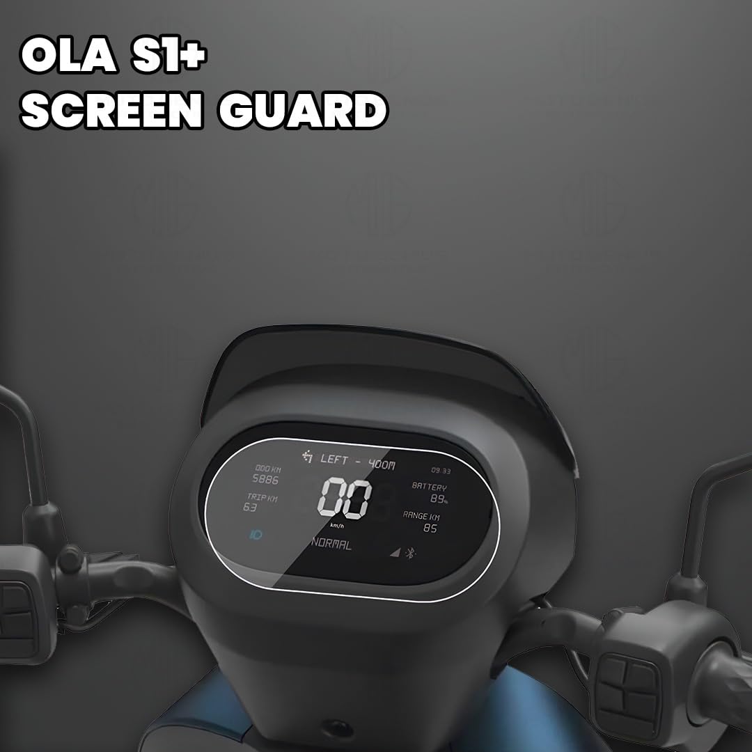 Screen Guard for Ola S1X Plus EV Scooter | Transparent, Anti Scratch, Anti-Fingerprint, Bubble Free Protector for Instrument Cluster Display-Transparent - Moto Genius