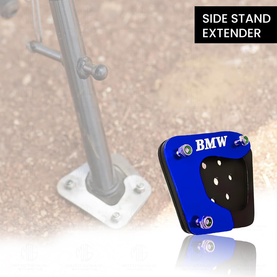 Side Stand Extender for G310GS Motorbike | Heavy Duty Parking Support and Stability Enhancer-Blue - Moto Genius
