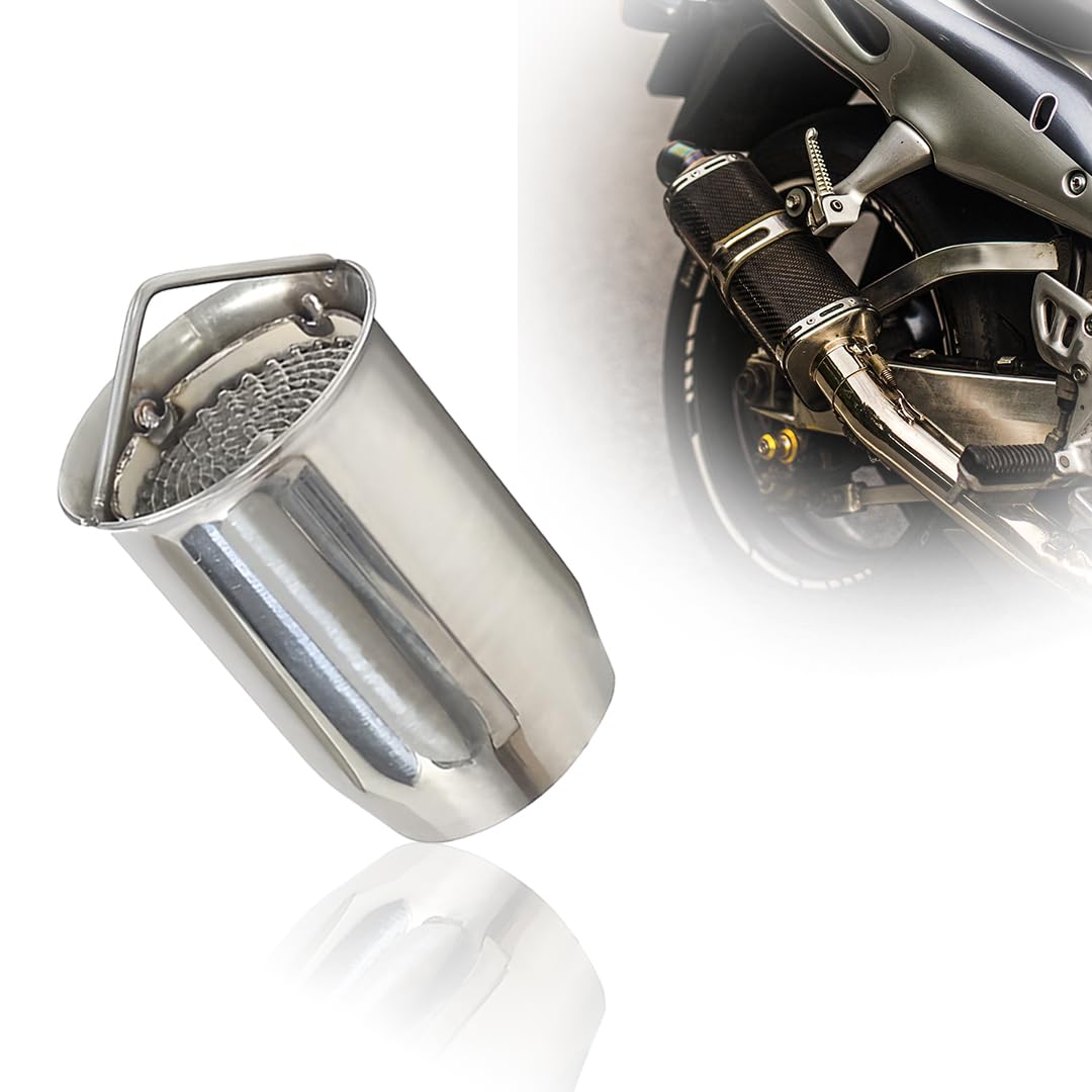 Small 51mm Motorcycle Exhaust DB Killer | Removable Stainless Steel Silencer Muffler Baffle Noise Reducer, Universal Fit-Small - Moto Genius
