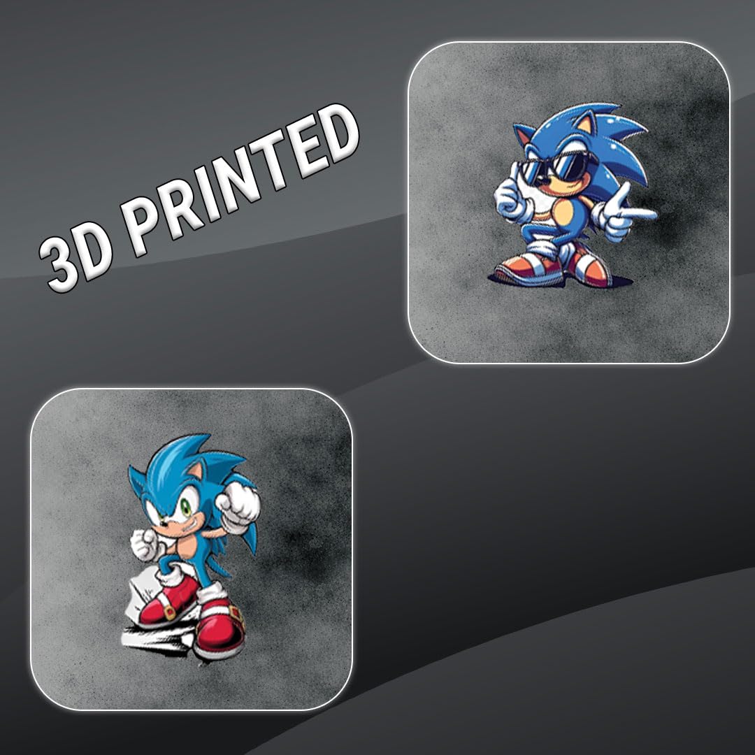 Sonic Cartoon 3D Waterproof Vinyl Stickers Pack for Kids – Self Adhesive Cute Cartoon Decal for Laptop, Mobile Phone, Helmet, Bike, Car, Notebook & Water Bottle - Moto Genius