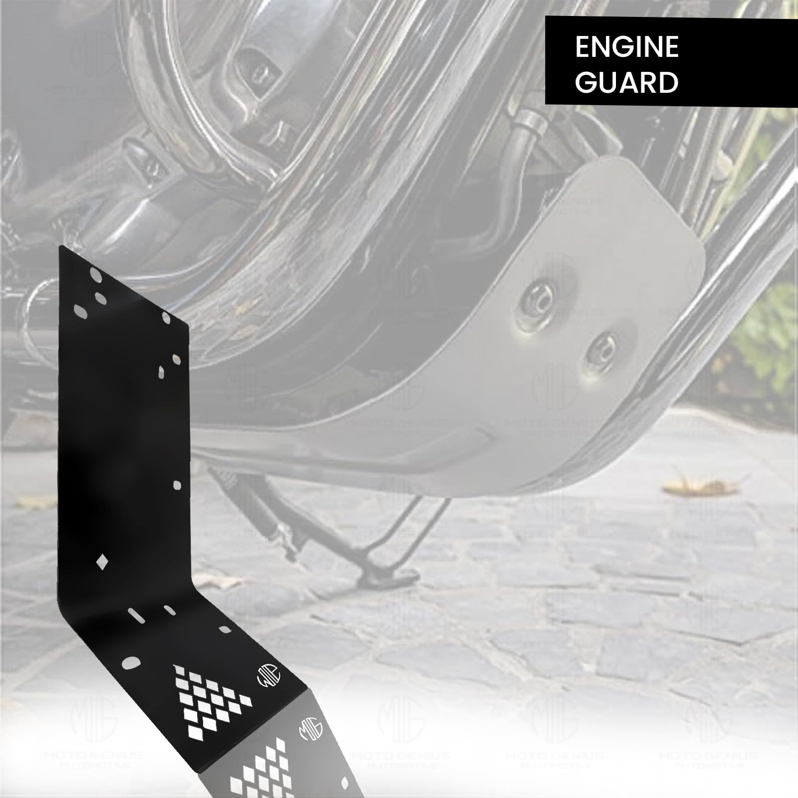 Stainless Steel Engine Guard for RE Interceptor 650 - Durable, Rust-Resistant Motorcycle Protection Guard-Black - Moto Genius