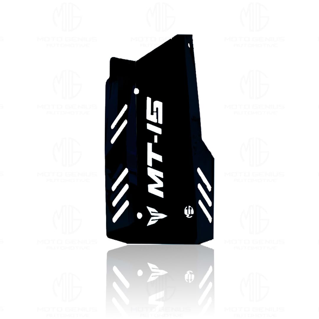 Stainless Steel Exhaust Cover Silencer Protector for MT 15 | Premium Exhaust Heat Shield Protector for Enhanced Durability and Style | Easy Installation-Black - Moto Genius