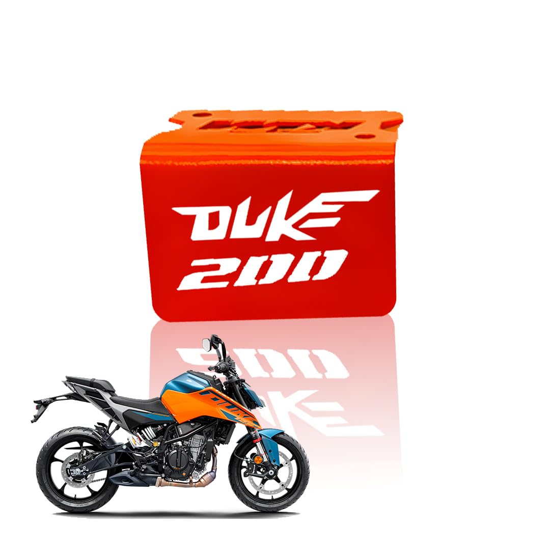Stainless Steel Front Disc Brake Fluid Reservoir Oil Cap for KTM Duke 200 Motorbike Replacement for Enhanced Durability and Performance-Orange - Moto Genius