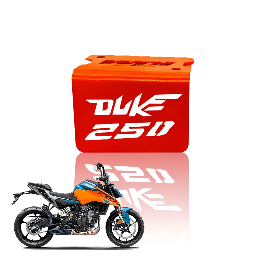Stainless Steel Front Disc Brake Fluid Reservoir Oil Cap for KTM Duke 250 Motorbike Replacement for Enhanced Durability and Performance-Orange - Moto Genius