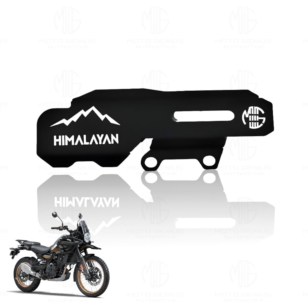 Stainless Steel Master Cylinder Guard for RE Himalayan 450 Motorbike | Impact-Resistant Protection for Motorcycle Brake Systems-Black - Moto Genius