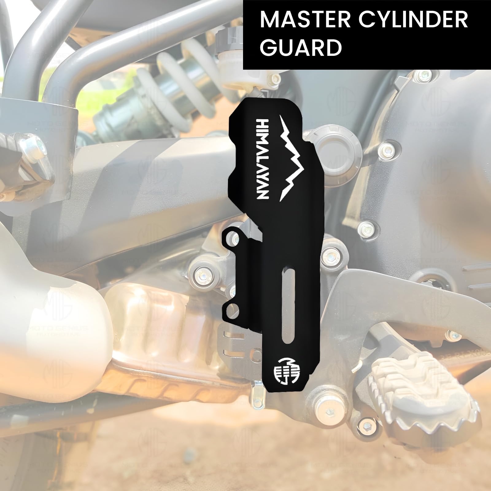 Stainless Steel Master Cylinder Guard for RE Himalayan 450 Motorbike | Impact-Resistant Protection for Motorcycle Brake Systems-Black - Moto Genius