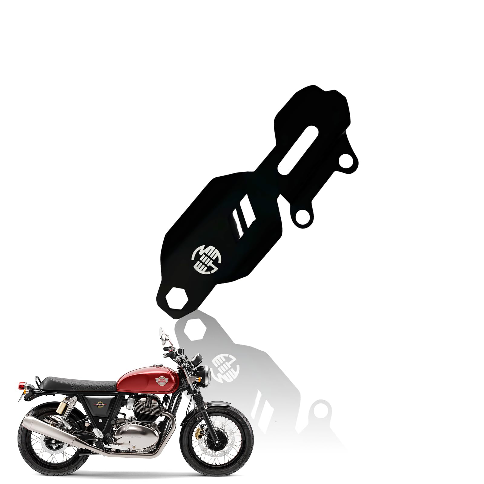 Stainless Steel Master Cylinder Guard for RE Interceptor Motorbike | Heavy-Duty, Impact-Resistant Protection for Motorcycle Brake Systems |Durable Steel Construction-Black - Moto Genius