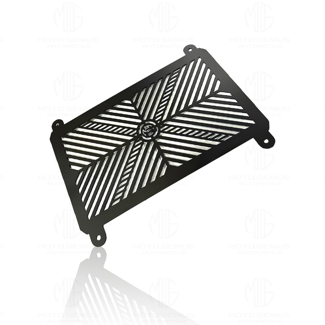 Stainless Steel Radiator Grill Cover Guard Protector for Ninja 400 | Engine Cooling Protection | Rust-Resistant, Durable, Easy Installation-Black - Moto Genius
