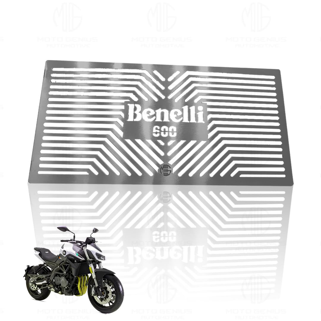 Stainless Steel Radiator Grill Guard Protector for Benelli TNT 600 | Durable Steel Construction | Engine Cooling Protection | Rust-Resistant, Easy Installation-Silver - Moto Genius