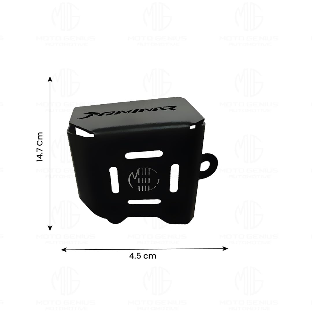 Stainless Steel Rear Brake Oil Container Guard for Dominar 200 & 400 – Durable Protection & Stylish Design for Motorcycles-Black - Moto Genius