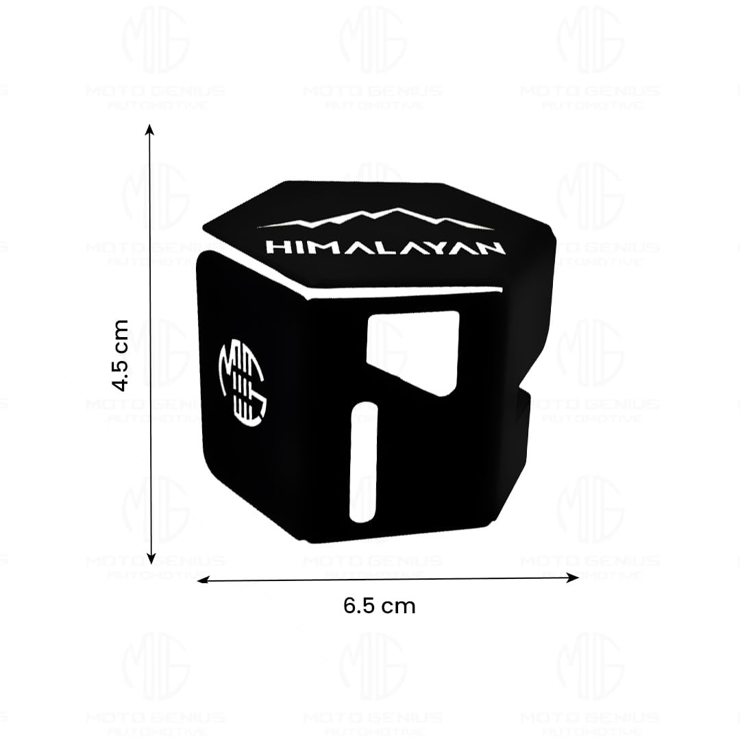 Stainless Steel Rear Brake Oil Reservoir Guard for RE Himalayan 450 | Durable Protection-Black - Moto Genius