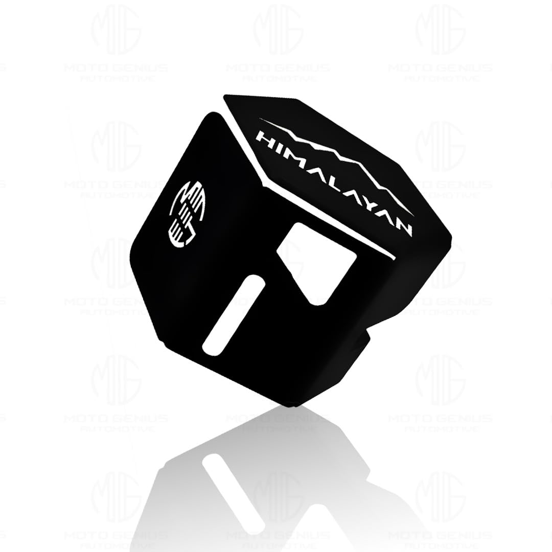 Stainless Steel Rear Brake Oil Reservoir Guard for RE Himalayan 450 | Durable Protection-Black - Moto Genius
