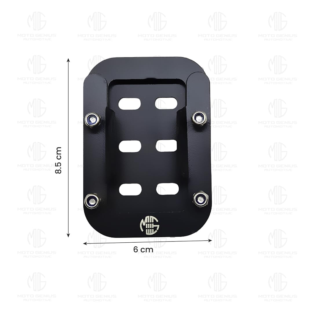 Stainless Steel Side Stand Extender for RE Interceptor | Heavy Duty Parking Support and Stability Enhancer-Black - Moto Genius
