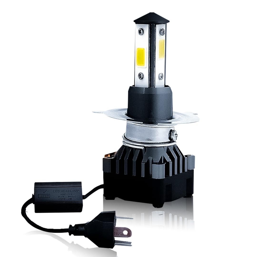 Super Bright 40W LED Headlight Conversion Kit for Car & Motorbike – Waterproof, Energy Efficient, High Performance, Steel & Aluminium Housing – Easy Installation(H4) - Moto Genius