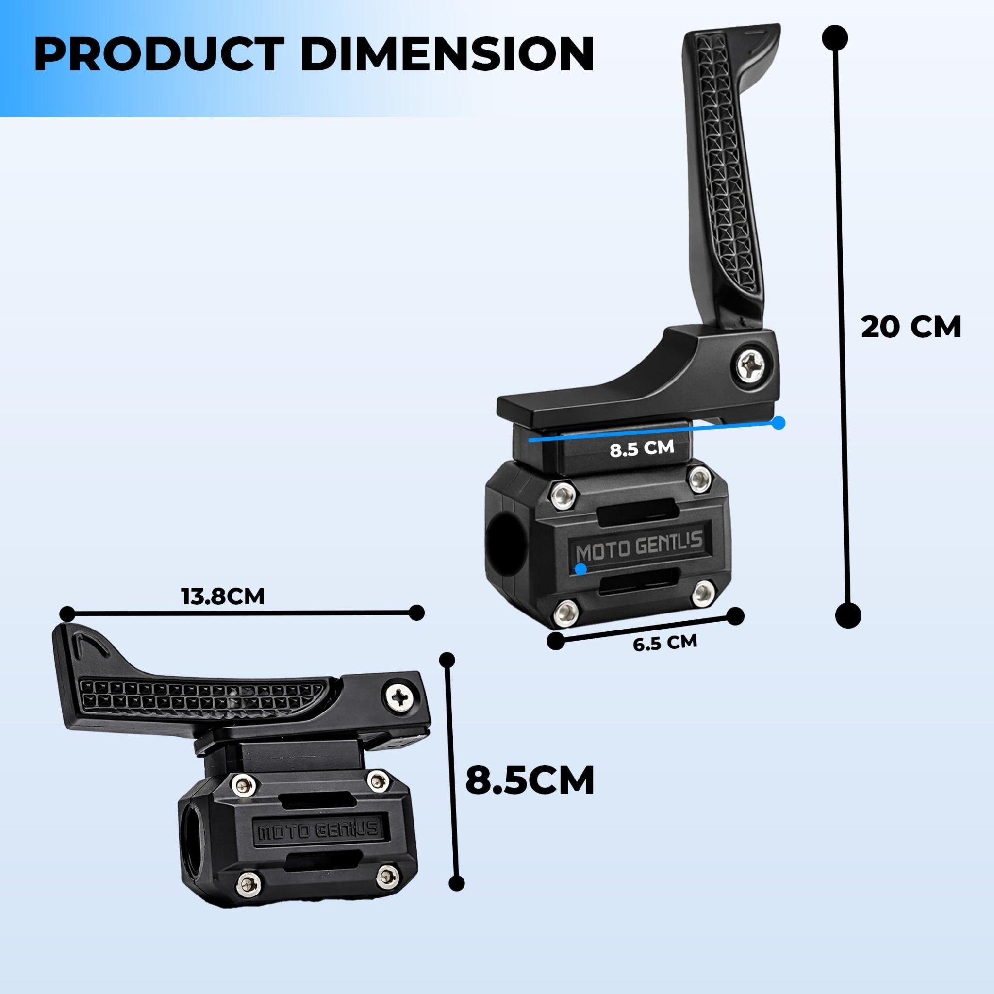 Universal Aluminium & Plastic Foldable Motorcycle Footrest for Crash Guard | Anti-Rust Engine Guard Foot Peg | Adjustable Highway Rider Foot Support for All Bikes - Moto Genius