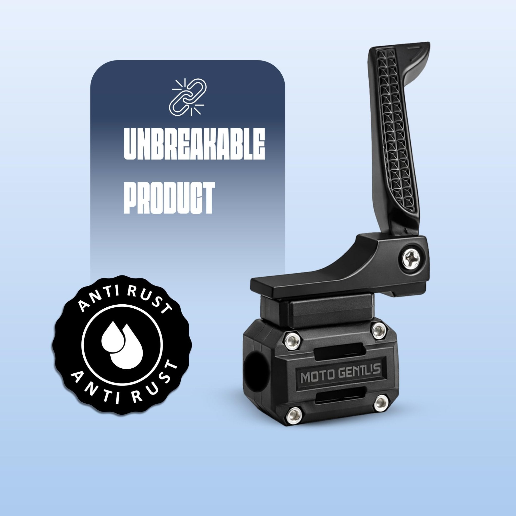 Universal Aluminium & Plastic Foldable Motorcycle Footrest for Crash Guard | Anti-Rust Engine Guard Foot Peg | Adjustable Highway Rider Foot Support for All Bikes - Moto Genius