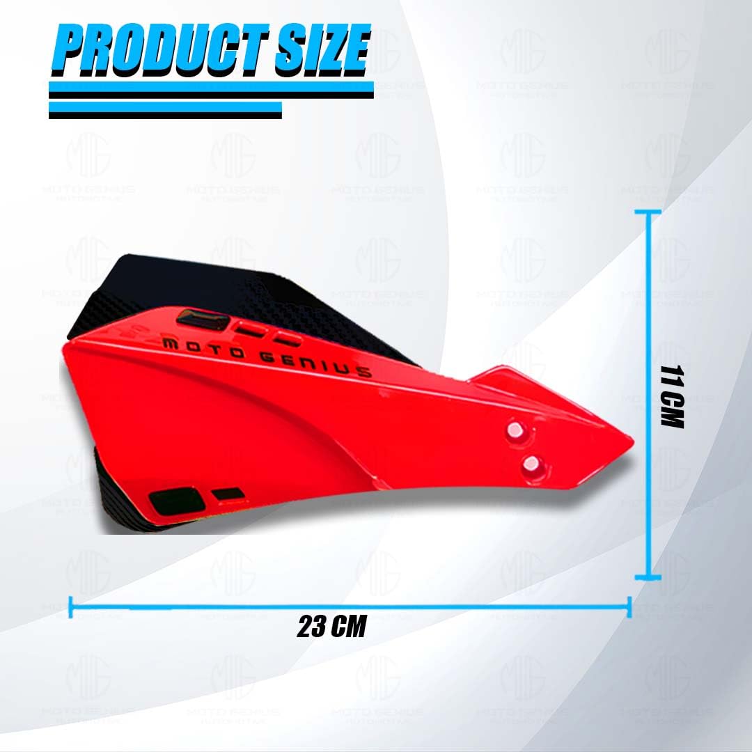 Universal Bicycle Handguards | Premium Protection for All Bike Models, Perfect for Mountain, Road, and Commuter Bike-Red - Moto Genius