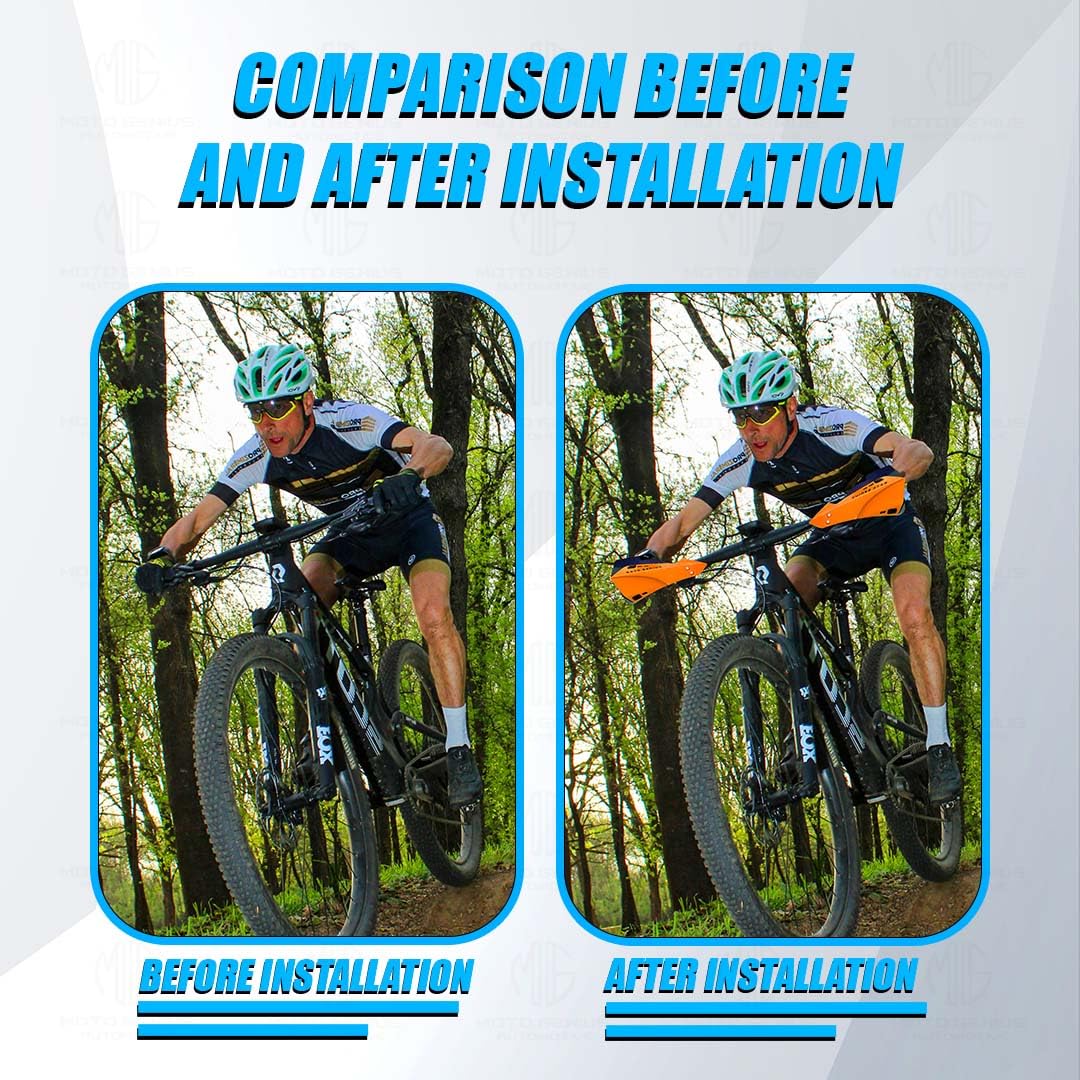 Universal Bicycle Handguards | Premium Protection for All Bike Models, Perfect for Mountain, Road, and Commuter Bikes-Gold - Moto Genius