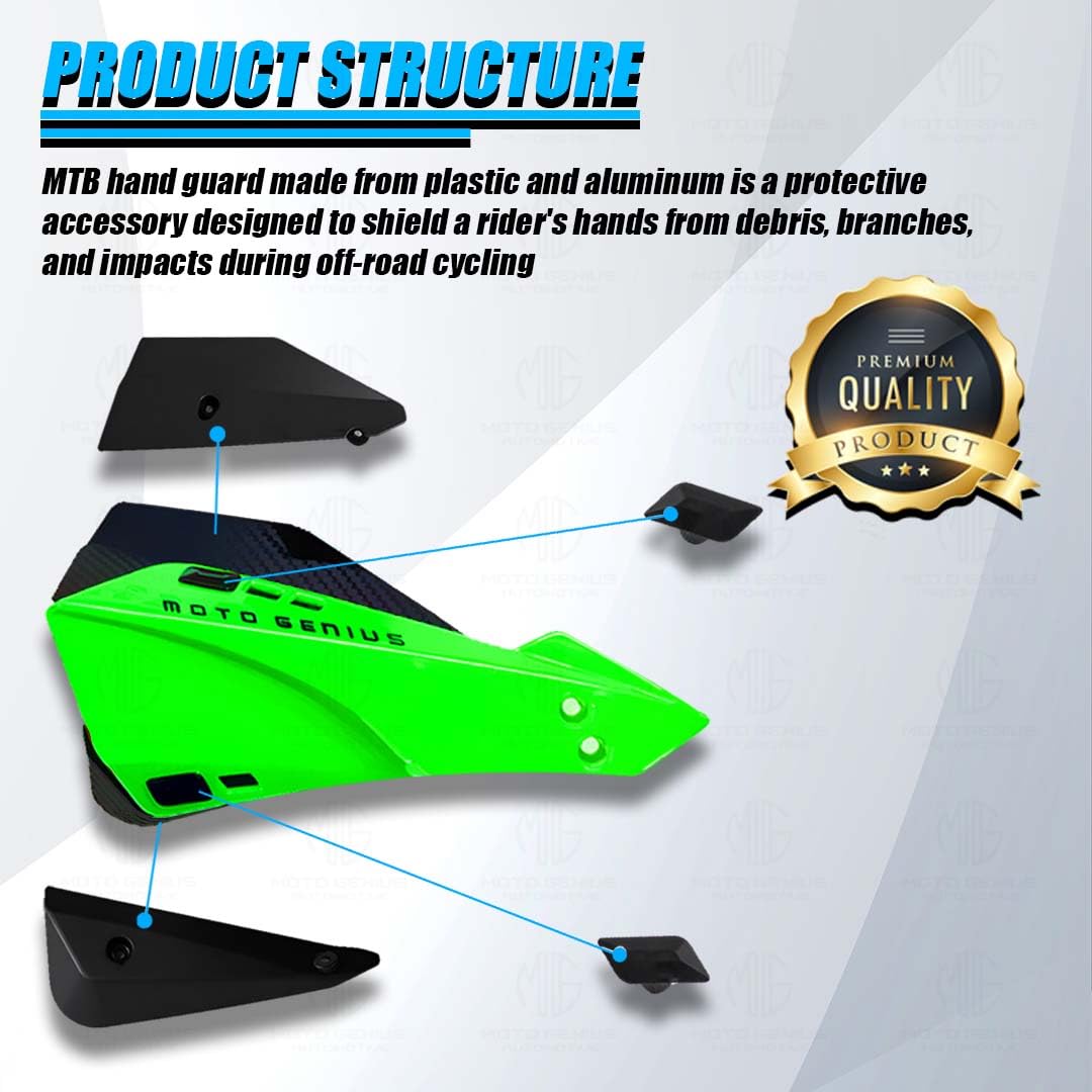 Universal Bicycle Handguards | Premium Protection for All Bike Models, Perfect for Mountain, Road, and Commuter Bikes-Green - Moto Genius