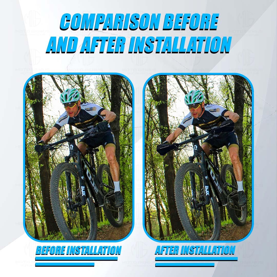 Universal Bicycle Handguards | Premium Protection for All Bike Models, Perfect for Mountain, Road, and Commuter Bikes-Black - Moto Genius
