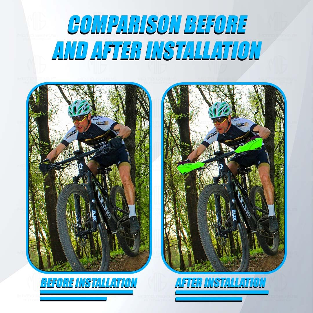 Universal Bicycle Handguards | Premium Protection for All Bike Models, Perfect for Mountain, Road, and Commuter Bikes-Green - Moto Genius
