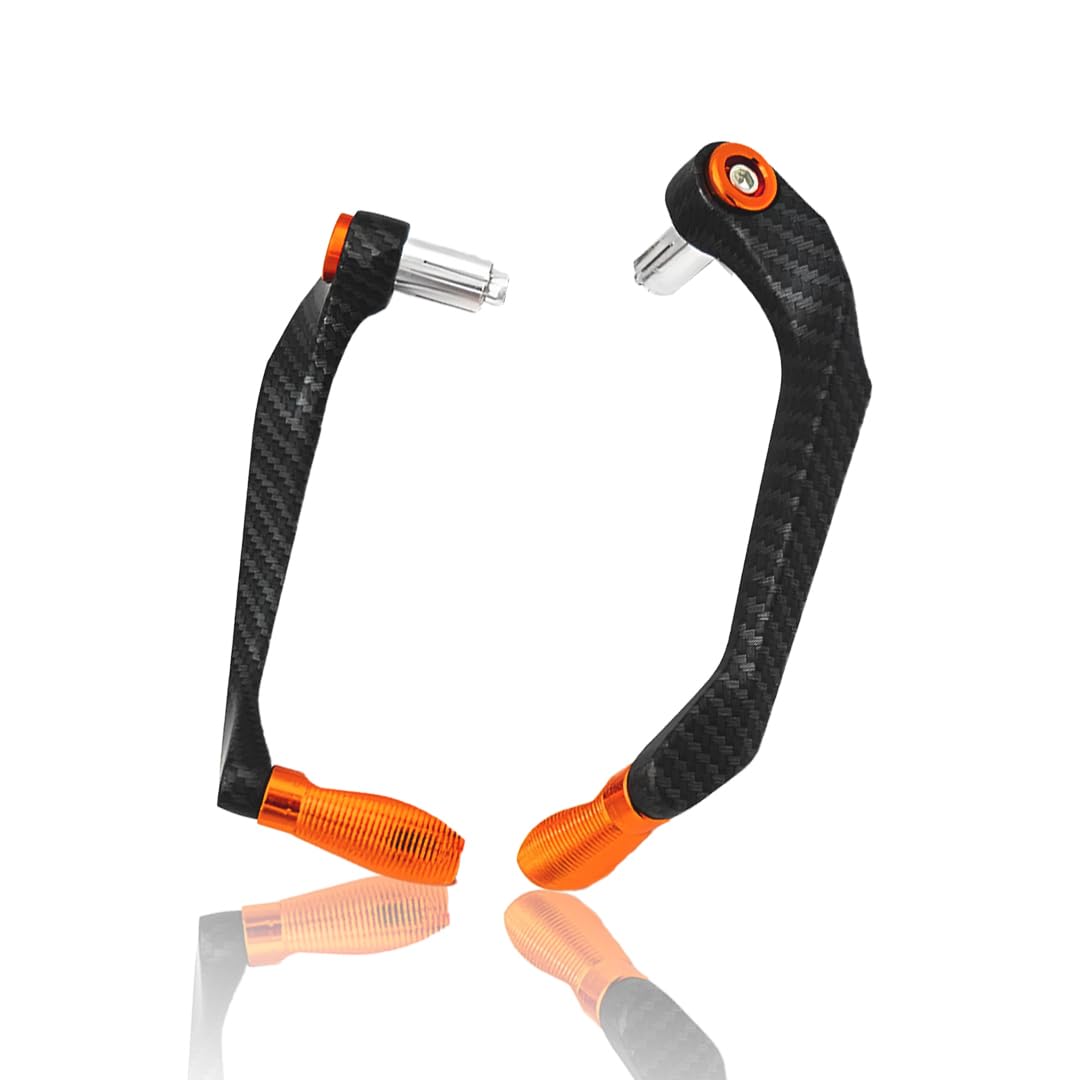 Universal CNC Handlebar Brake Clutch Lever Protector Guard for Motorcycles & Bikes | Durable and Stylish-Orange - Moto Genius