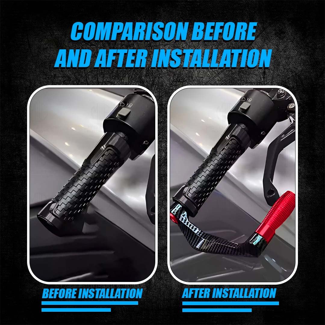 Universal CNC Handlebar Brake Clutch Lever Protector Guard for Motorcycles & Bikes | Durable and Stylish-Red - Moto Genius
