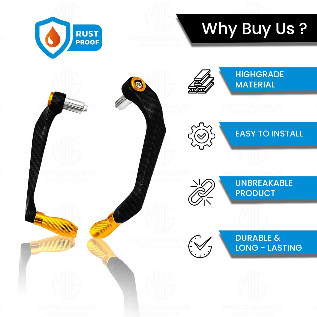 Universal CNC Handlebar Brake Clutch Lever Protector Guard for Motorcycles & Bikes | Durable and Stylish-Gold - Moto Genius