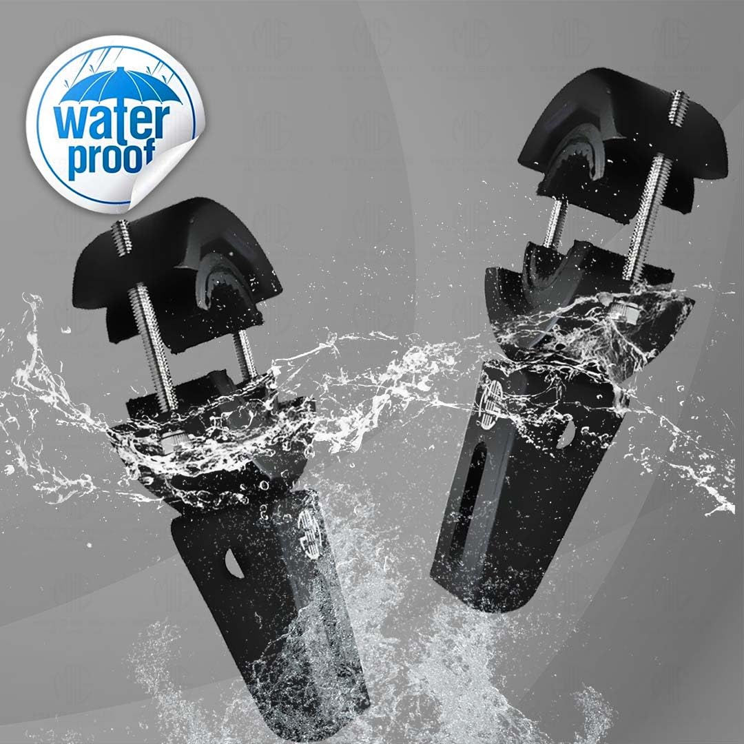 Universal Fog Light Mount | Durable Clamps for Off-Road & Driving Lights, 51 MM (Pack of 2)-Black - Moto Genius