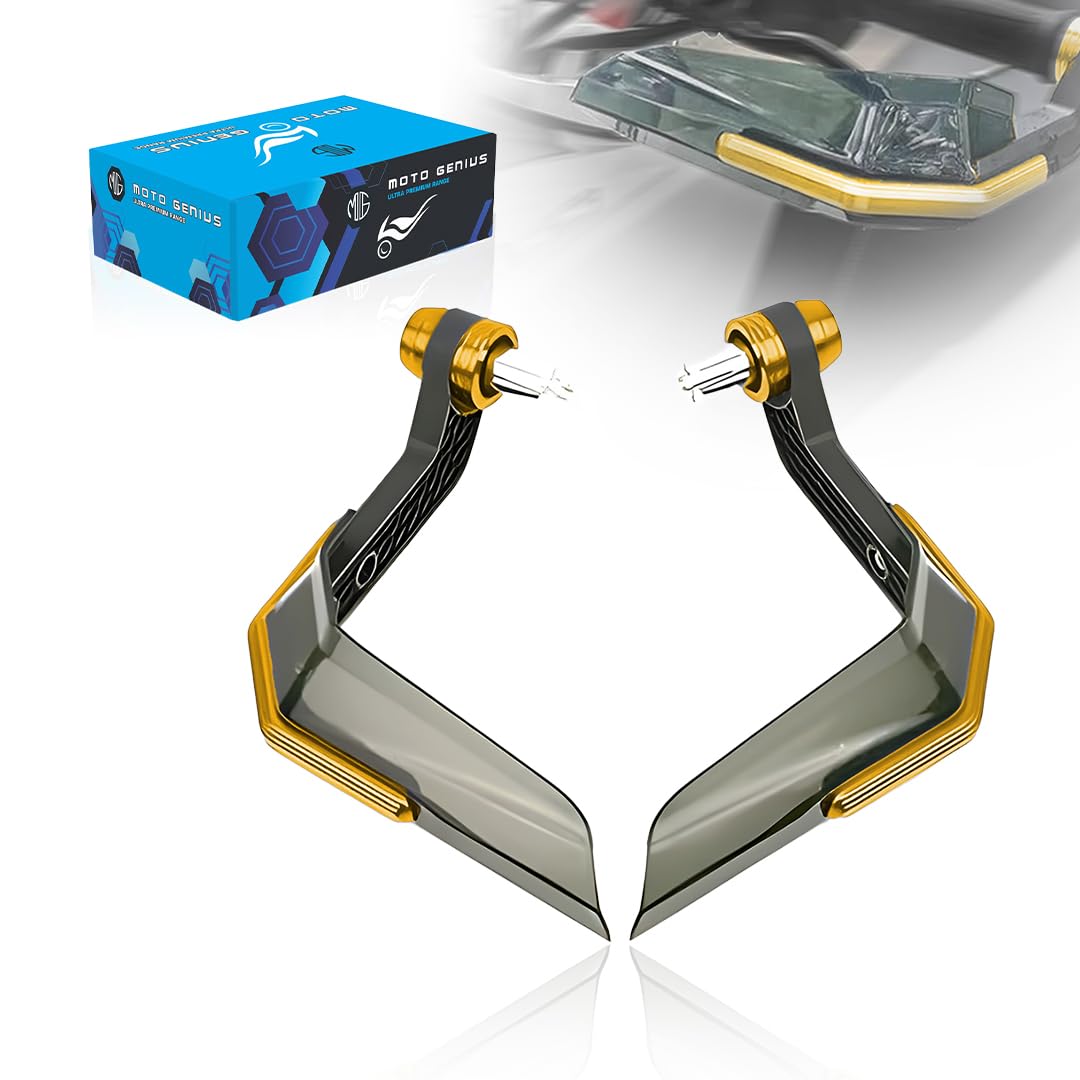 Universal Motorcycle Brake and Clutch Lever Guard | Extendable Handlebar Protector Handguards-Gold - Moto Genius