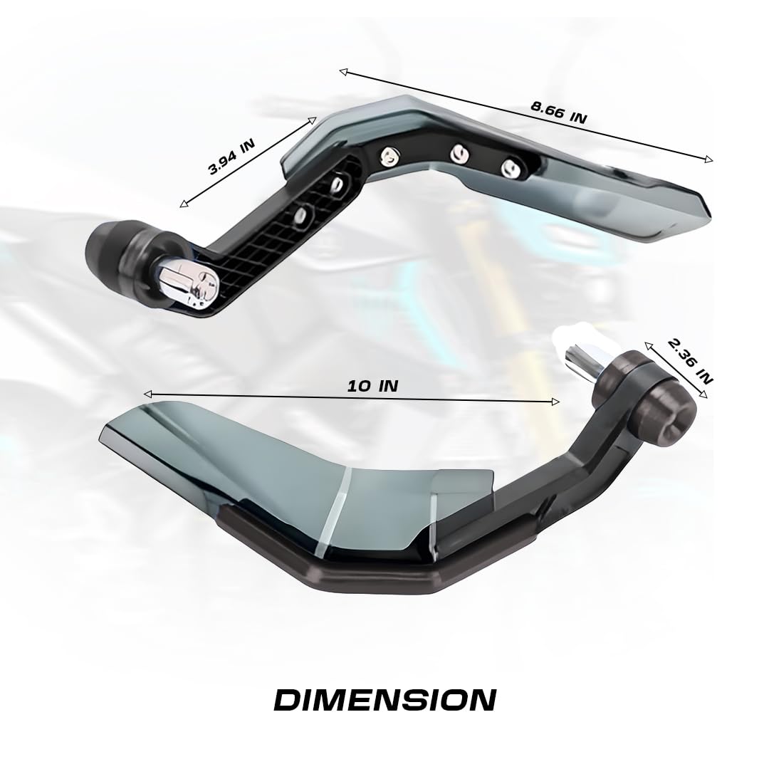 Universal Motorcycle Brake and Clutch Lever Guard | Extendable Handlebar Protector Handguards-Black - Moto Genius