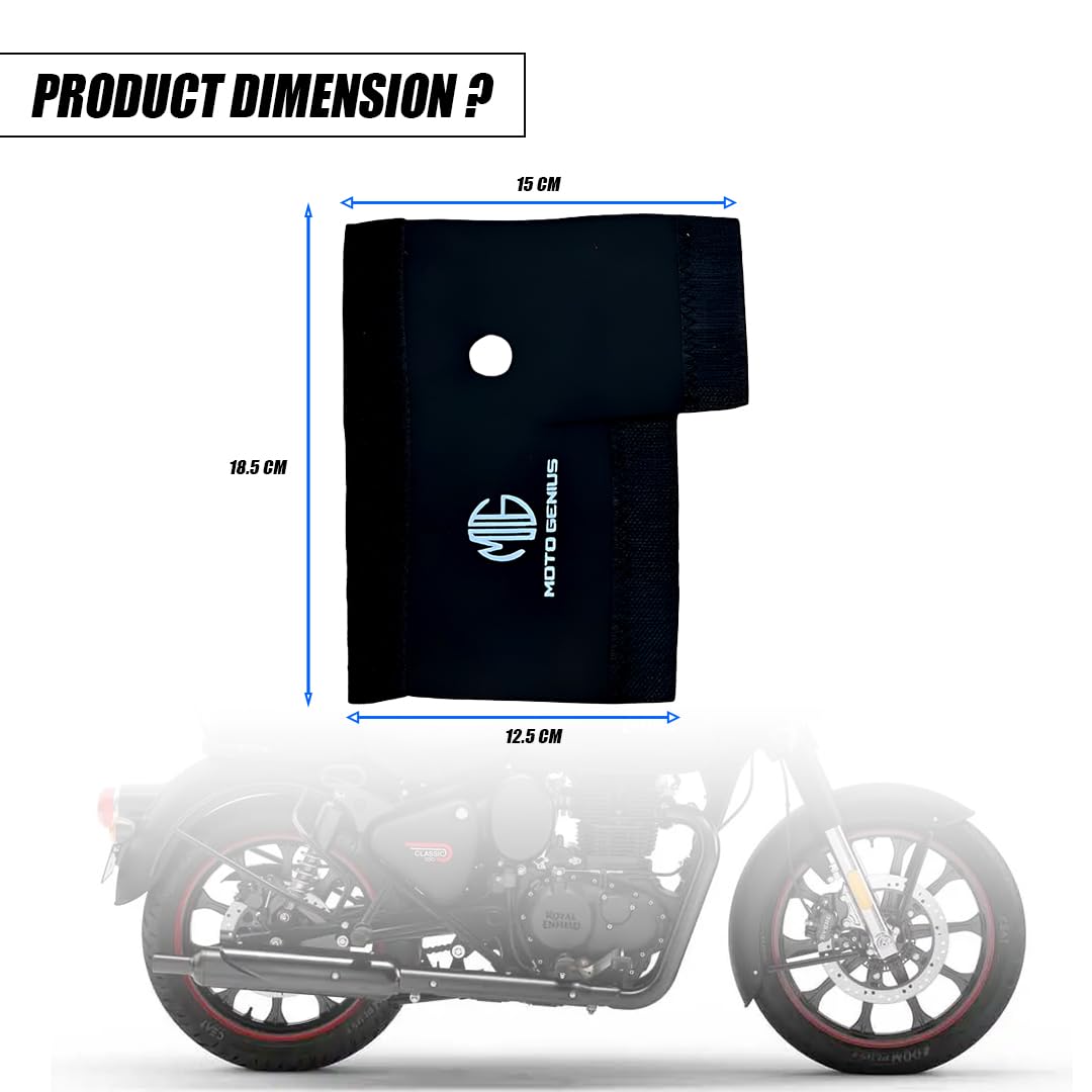 Universal Motorcycle Fork Seal Covers with Wire Hole | Waterproof Dust Boots for Front Suspension Protection – Black Fabric Shock Gaiters for Dirt, Street, Enduro, and Dual Sport Bikes-Black - Moto Genius
