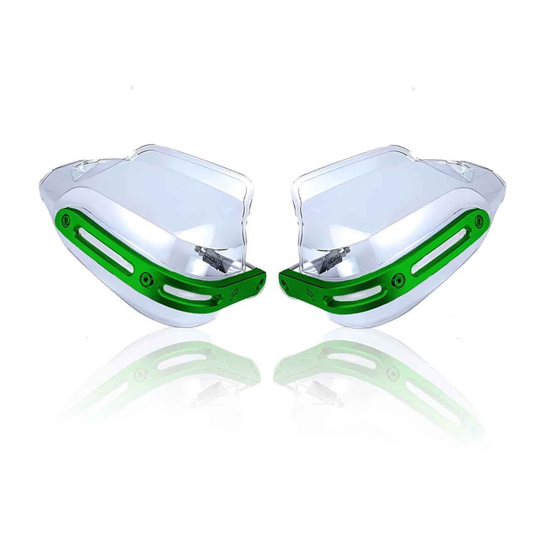 Universal Motorcycle handguard | Bike Wind Deflector Protectors for Handlebar Hand Safety, Fits Most Motorcycles-Green - Moto Genius