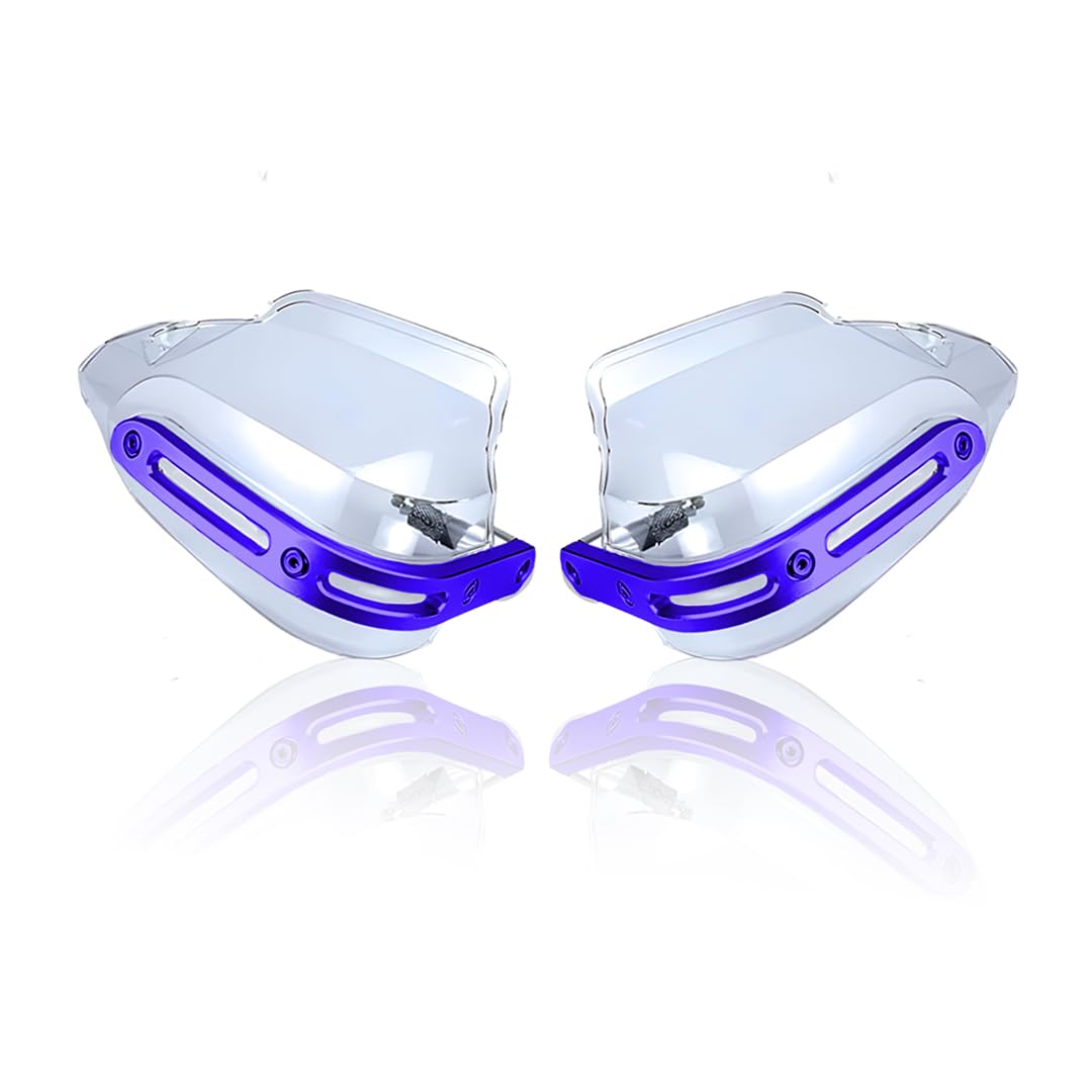 Universal Motorcycle handguard | Bike Wind Deflector Protectors for Handlebar Hand Safety, Fits Most Motorcycles-Blue - Moto Genius