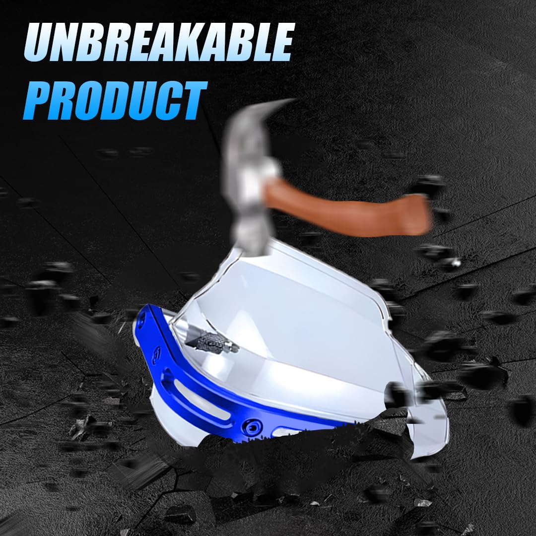 Universal Motorcycle handguard | Bike Wind Deflector Protectors for Handlebar Hand Safety, Fits Most Motorcycles-Blue - Moto Genius
