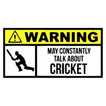 Warning May Constantly talk about cricket 3D Vinyl Sticker Waterproof Decals for Motorcycle, Helmet & Laptop | Edgy Aesthetic Stickers for Bikes and cars - Moto Genius