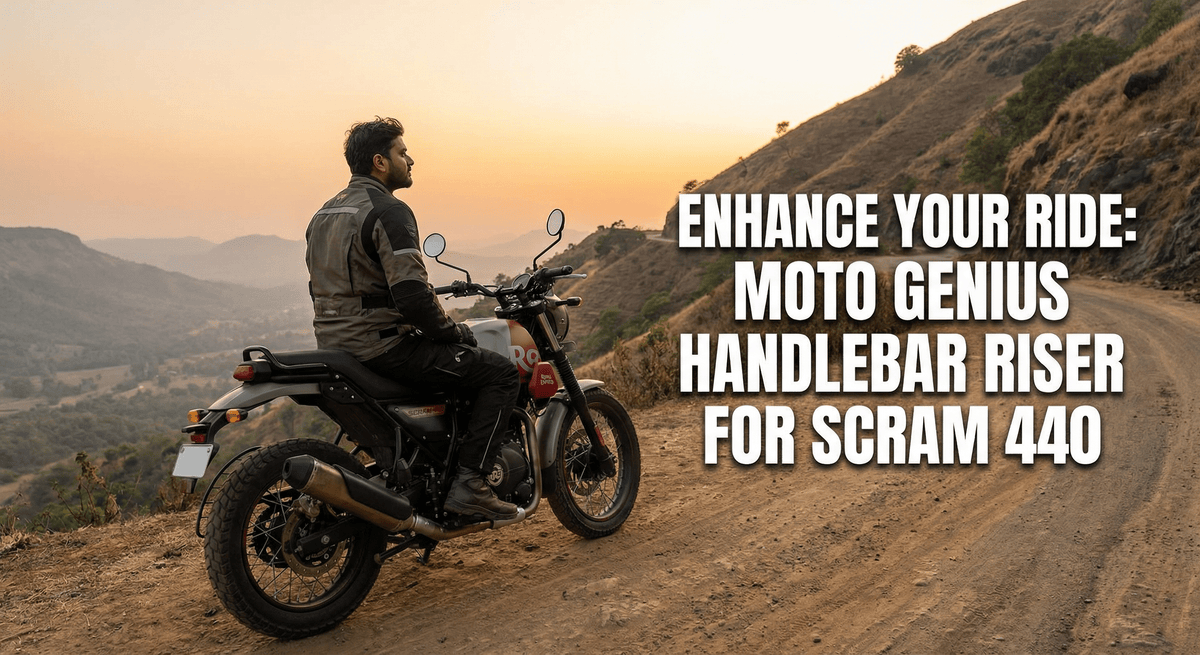 Say Goodbye to Riding Pain: Why Every Royal Enfield Scram 440 Rider Needs Handlebar Risers? - Moto Genius 