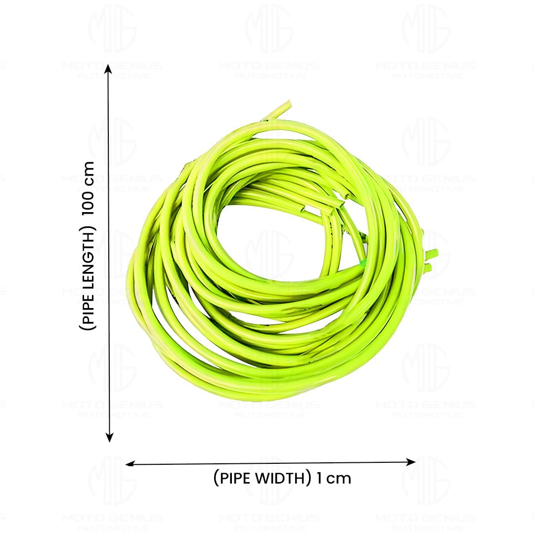 1 Meter Motorcycle Petrol Gas Oil Delivery Tube Pipe, Fuel Gasoline Hose for Motorbike, ATV and Scooter-Neon - Moto Genius