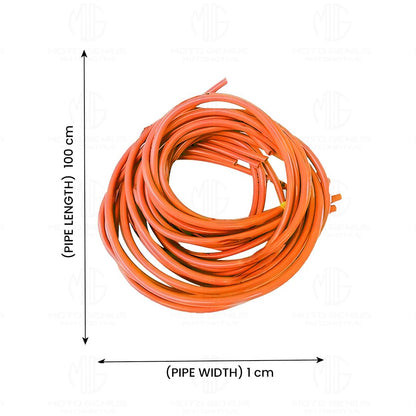 1 Meter Motorcycle Petrol Gas Oil Delivery Tube Pipe, Fuel Gasoline Hose for Motorbike, ATV and Scooter-Orange - Moto Genius