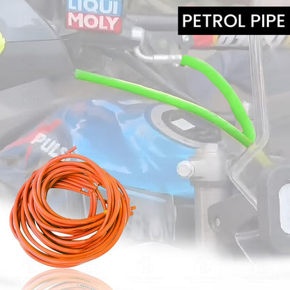 1 Meter Motorcycle Petrol Gas Oil Delivery Tube Pipe, Fuel Gasoline Hose for Motorbike, ATV and Scooter-Orange - Moto Genius