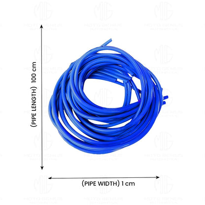 1 Meter Motorcycle Petrol Gas Oil Delivery Tube Pipe, Fuel Gasoline Hose for Motorbike, ATV and Scooter-Blue - Moto Genius