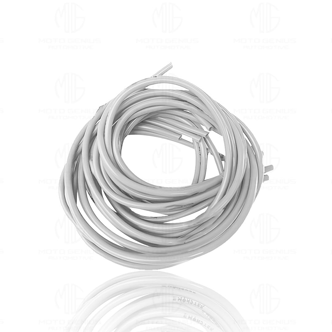 1 Meter Motorcycle Petrol Gas Oil Delivery Tube Pipe, Fuel Gasoline Hose for Motorbike, ATV, Scooter-Silver - Moto Genius