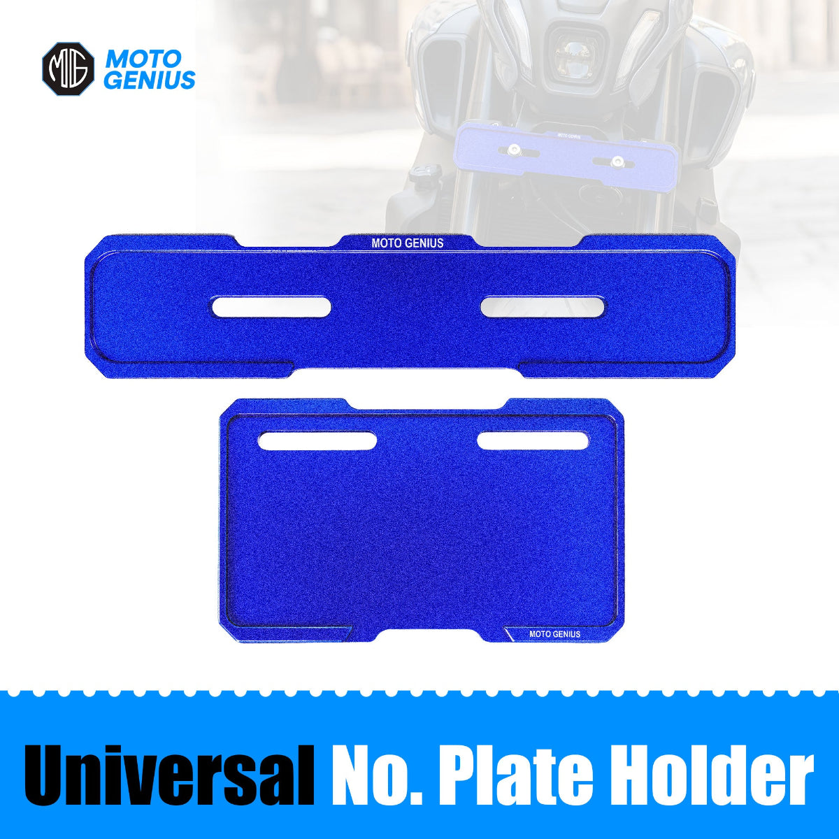 Universal CNC Aluminium Number Plate Holder Frame for Bikes & Scooters, Front & Rear, Anti-Rust, Heavy-Duty License Plate Mount, Universal Fit, Easy Installation