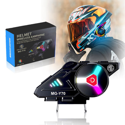 Y70 High Version Motorcycle Wireless Helmet Bluetooth Headset V5.3 – Hands-Free Speaker, Outdoor Riding, Intercom, Music & Call Support