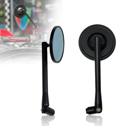 Universal CNC Aluminum Classic Round Side Mirrors – Fits All Motorcycles and Scooters