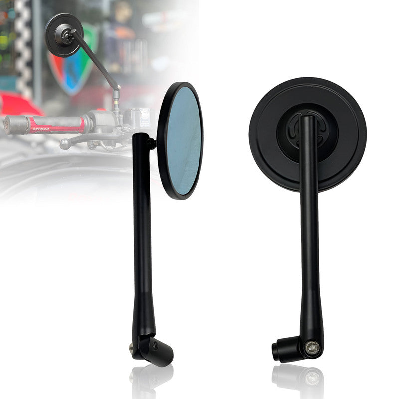 Universal CNC Aluminum Classic Round Side Mirrors – Fits All Motorcycles and Scooters