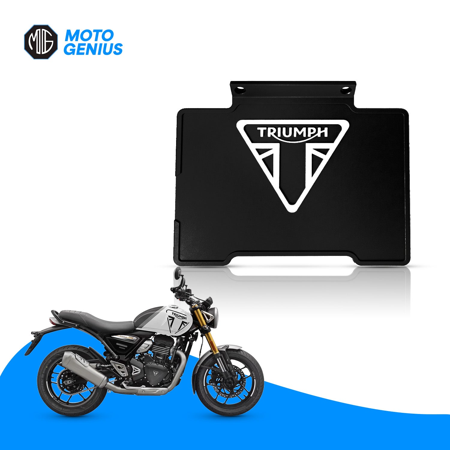 Rear Mud Flap for Triumph Speed 400 & Scrambler 400X | Flexible Unbreakable Splash Guard Mudflap