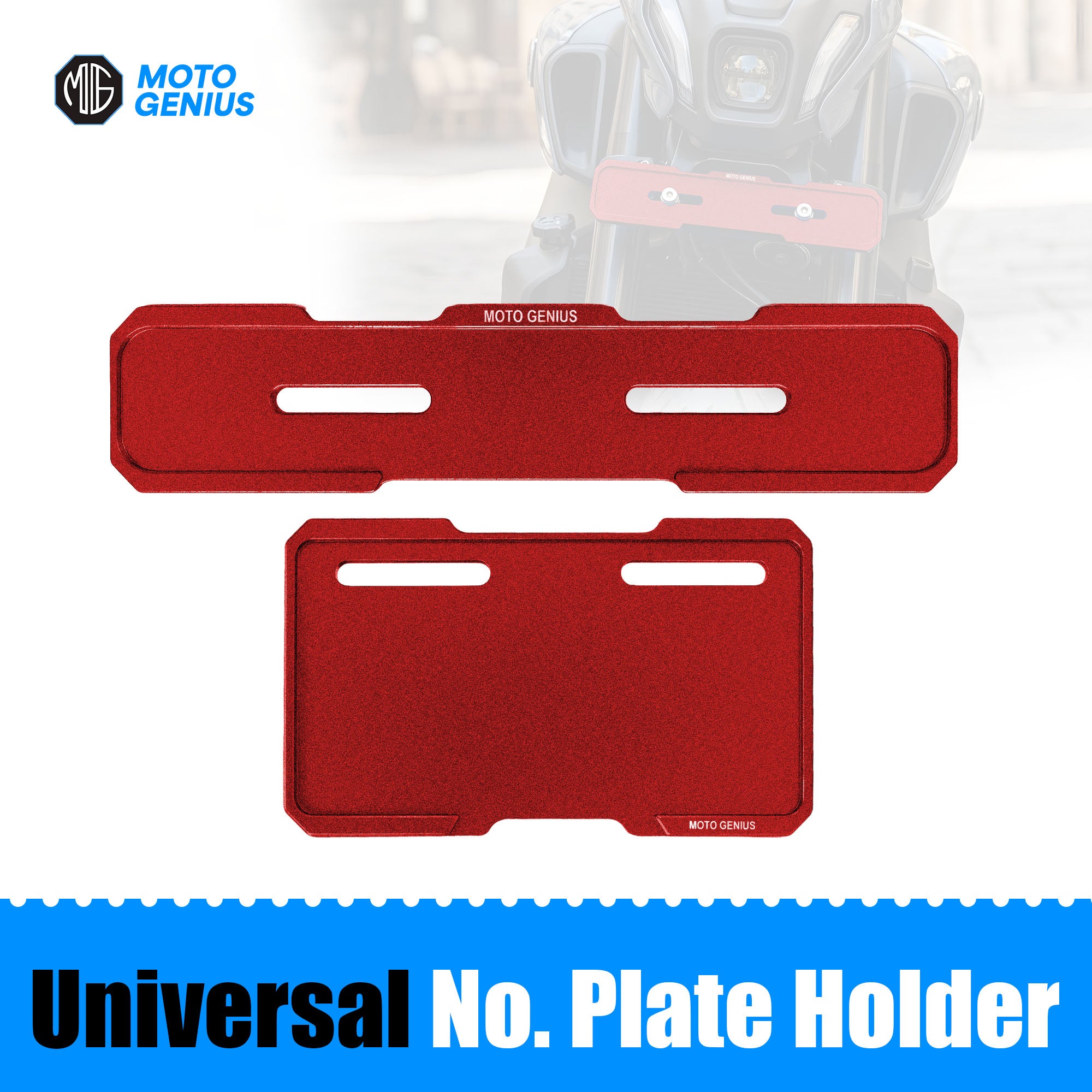 Universal CNC Aluminium Number Plate Holder Frame for Bikes & Scooters, Front & Rear, Anti-Rust, Heavy-Duty License Plate Mount, Universal Fit, Easy Installation