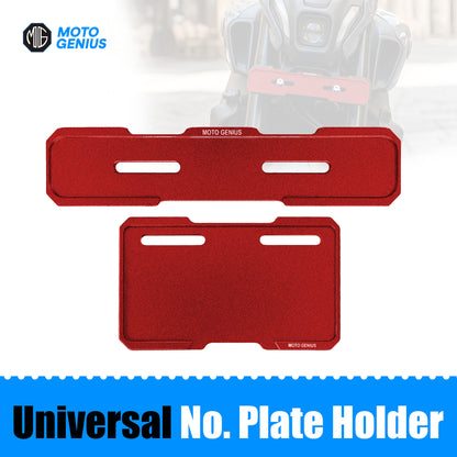 Universal CNC Aluminium Number Plate Holder Frame for Bikes & Scooters, Front & Rear, Anti-Rust, Heavy-Duty License Plate Mount, Universal Fit, Easy Installation